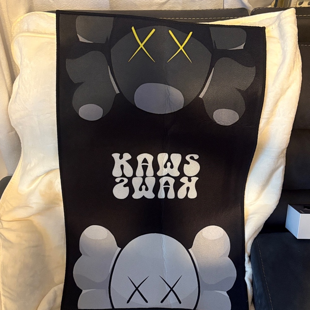 Kaws Black and Gray Blanket